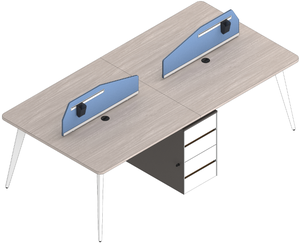 ชุดโต๊ะทำงานพนักงานแบบปรับเปลี่ยนได้ทันสมัยพร้อมเก้าอี้ MDF และหน้าจอ  ชุดเฟอร์นิเจอร์สำนักงานแบบโมดูลาร์ - Product Image 2