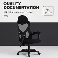 Chaise de bureau en maille synthétique, couleur noire, Style moderne, livraison gratuite, offre spéciale