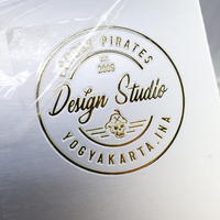 Autocollant de Transfert UV Transparent Personnalisé Durable, Estampage à Chaud pour LOGO et Marque Publicitaire, Étiquette Cristal et Métal