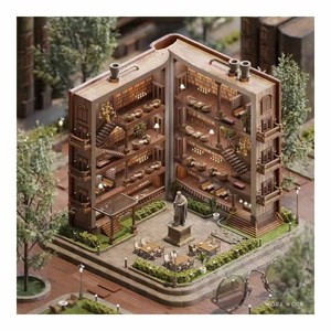 Modelos Arquitectónicos Pequeños Impresos en 3D Personalizados para Propiedades Inmobiliarias: Edificios Residenciales Modernos - Product Image 1