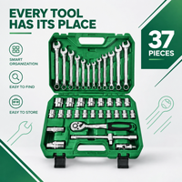 Kit d'outils de maintenance 6 points sans caméra, 37 pièces, entraînement 1/2 pouce, pour travaux de démontage de panneaux électroniques délicats et automobiles