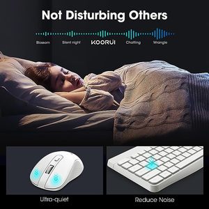 Juego de teclado y ratón KOORUI Office, combo de ratón inalámbrico para juegos de ordenador PC y teclado - Product Image 6