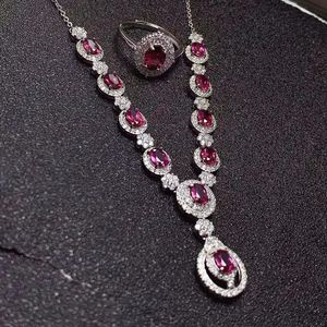 قلادة فضية طبيعية 925 ستيرلنج ملونة بسعر جيد مع خاتم قابل للتعديل قلادة صيفية غربية للنساء - Product Image 4