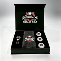 Coffret Cadeau de Golf Personnalisé avec Logo pour Tournoi d'Entreprise : Balles de Golf, Tees en Bois, Serviette, Marqueur de Balle, Outil à Divots et Boîte Magnétique
