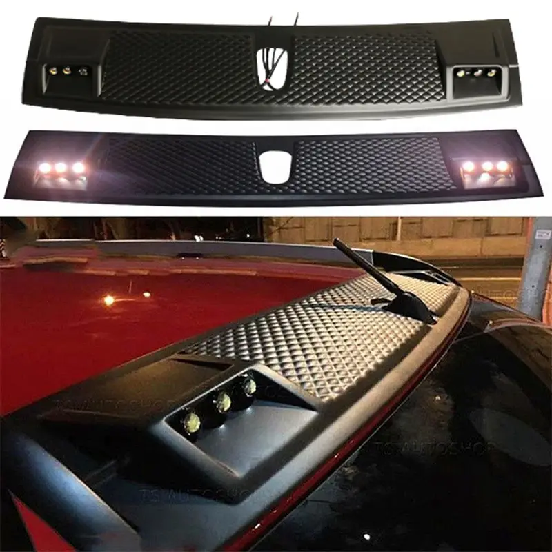 4X4 Auto Accessoires Met Led Licht Matte Black Top Cover Universal Voorste Auto Dak Spoiler Voor Toyota Hilux revo Ford Ranger