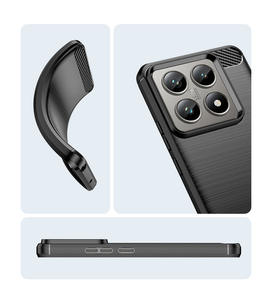Para Redmi Note 13 Pro, funda de teléfono con patrón de <span class=keywords><strong>fibra</strong></span> de carbono para Xiaomi 14 Pro Note 13, funda protectora de teléfono de TPU cepillado en Stock - Product Image 3