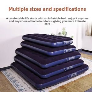 Single or Double Person Portable Inflatable Mattress Thickened Outdoor <b>Camping</b> Air <b>Bed</b> with Lazy Person Floor Mat - Product Image 3