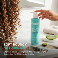 Crème définissante pour boucles Pallamina Professional avec avocat et aloe vera pour une mise en valeur naturelle des boucles et un contrôle des frisottis
