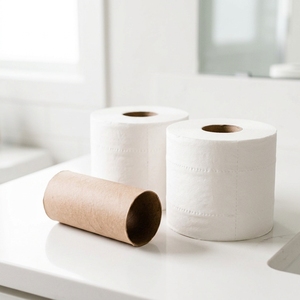 Environmentally Friendly Thick Round Cylindrical Brown Kraft Paperboard For Restroom Use <b>Tissue</b> <b>Paper</b> Core for Toilet - Product Image 1
