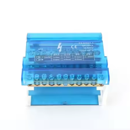 High Current KR013 Distribution Terminal Block with Transparent Cover