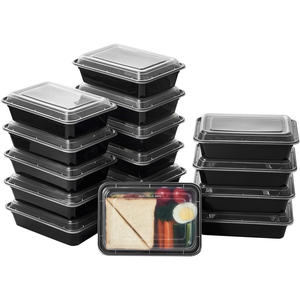 Contenedor de Alimentos Rectangular Reutilizable de 38 oz, Fabricado en Plástico PP Moldeado por Inyección, Apilable, Hermético, Apto para Microondas y Lavavajillas - Product Image 1
