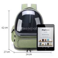 Sac de transport pour chat et chien, sac pour animaux de compagnie, portable, double épaule, respirant, capacité moyenne, capsule spatiale, vision, dureté moyenne