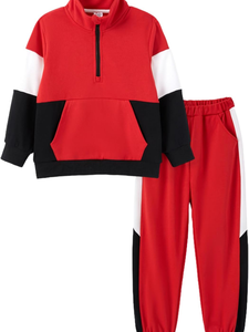 Conjunto Deportivo de Dos Piezas de Felpa Personalizado de Primera Calidad para Invierno, Estilo Casual Urbano para Adolescentes y Niños - Product Image 1