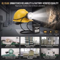 Lámpara Minera KL15LM con Certificación ATEX, Resistente al Agua IP68, Batería de 15 Ah, Lámpara de Cabeza LED para Mineros de Carbón y Trabajos en Túneles
