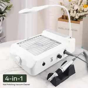 2023 vente chaude Top électrique 80W bureau ongles dépoussiéreur Table extracteur aspirateur ongles aspiration dépoussiéreur avec perceuse à ongles