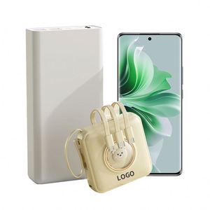Banco de Energía Portátil de 10000 mAh con Logotipo Personalizado, Mini Espejo de Maquillaje de Bolsillo con Cable Integrado - Product Image 3