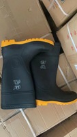 Bottes de pluie en PVC imperméable blanc jaune unisexe pour hommes Custom Made Man Work Steel Toe Safety Rubber Gum