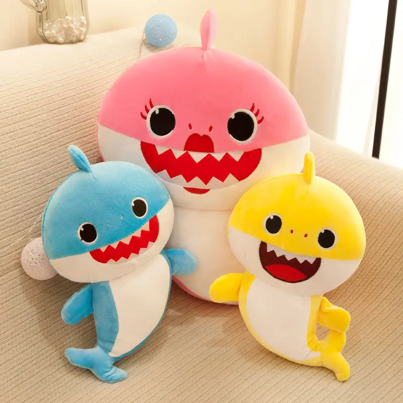 Promotional Wholesale Custom Cute Cheap Cartoon Ocean Sea Animal Stuffed Plush Shark Toys Kids Gifts