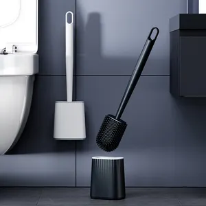 Sanga Customized New Original Toilet Brush Set With Detachable Pole For Wall Mounted Cleaning Silicone Toilet Brush