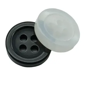 Hot Selling Top Quality Translucent And Black Resin Thin-edged Buttons 4 Hole Round Resin Buttons 18l Button Clothes Shirts