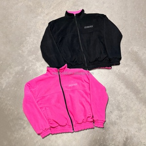 Custom Polar Fleece <b>Zip</b> <b>up</b> <b>Jackets</b> for Unisex High Quality Street Casual Comfort Wear Reversible Sherpa <b>Jacket</b> - Product Image 1