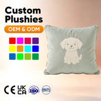 Coussin en peluche chat carré violet personnalisé OEM ODM, décoration d'intérieur, coussin en peluche, rembourrage en coton PP doux, unisexe pour enfants et adultes