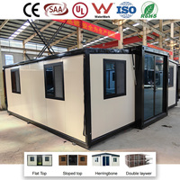 Casa Contenedor Expandible de 20 pies, 2 Dormitorios, Cocina y Baño Prefabricados, Villa Modular de Lujo Llave en Mano, Ahorro de Energía