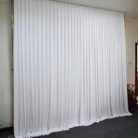 Rideaux de fond en soie de lait pour décoration de scène de mariage et de fête