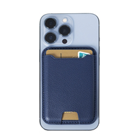 Porte-cartes magnétique en cuir PU pour Iphone 14, aimant puissant intégré et ressort pour bien tenir les cartes