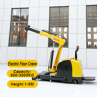 Grue électrique de sol à capacité de charge de 1200 kg, équipement de levage portable, mini-grues pliables