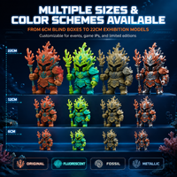 Meiyantoys, fabricant OEM, figurines d'action en résine personnalisées, figurine d'action mignonne de gardien de corail imprimée en 3D pour les marchandises de jeu
