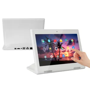 Müşteri değerlendirme cihazı L şekli Tablet dokunmatik ekran masaüstü bilgisayar hepsi bir Android Tablet Kiosk 10 inç