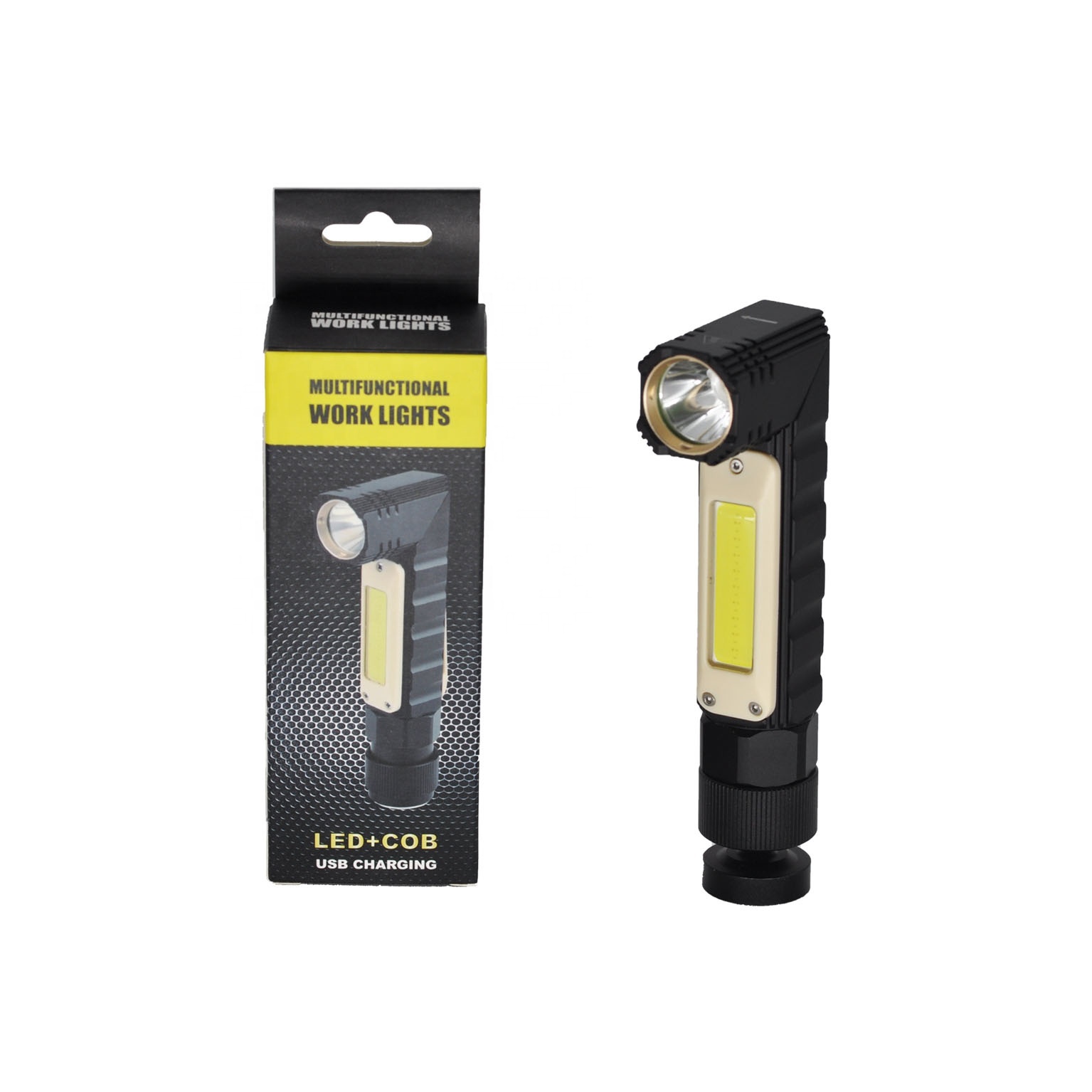Clove Multifunctional Rechargeable Worklight Built-in USB Port Waterproof Magnet Emergency Red Warning Led COB Work Light