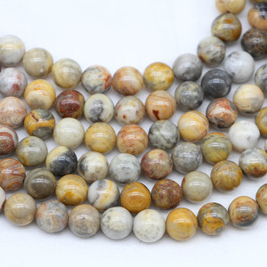 Vente directe usine – Perles en <span class=keywords><strong>pierre</strong></span> naturelle en gros pour bijoux DIY : Agate Crazy, Agate Feuille de Bambou, Perles de <span class=keywords><strong>pierre</strong></span> Maifan - Product Image 5
