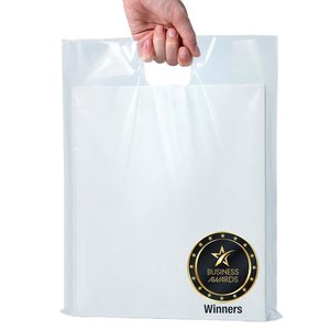 Bolsas de Plástico Transparente para Compras de 12x15 Pulgadas con Asas, 2 Milésimas de Grosor, para Regalos y Uso Comercial - Product Image 1