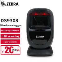 Zebra DS9308 Escáner de Documentos con Cable USB de Alta Velocidad Cajero de Supermercado Plataforma de Escaneo de Códigos QR para Pagar al Por Menor Eficiente