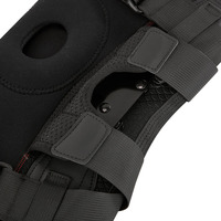 Genouillère ajustable en néoprène à rotule ouverte avec stabilisateurs latéraux, charnière professionnelle, sécurité sportive, Spandex 7mm, unisexe