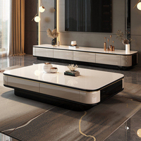 Nouvelle table basse en marbre de luxe léger - Meuble de salon moderne minimaliste haut de gamme