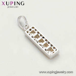 Perhiasan Xuping 30208 Liontin Mode Grosir, Liontin Zirkon Lapis Warna Rhodium - Product Image 5