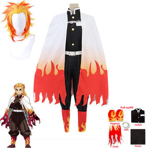 Disfraz <span class=keywords><strong>de</strong></span> Cosplay <span class=keywords><strong>de</strong></span> Anime Kimetsu No Yaiba <span class=keywords><strong>de</strong></span> Rengoku Kyoujurou en Kimono Uniforme para Fiesta <span class=keywords><strong>de</strong></span> Halloween y Navidad - Product Image 1