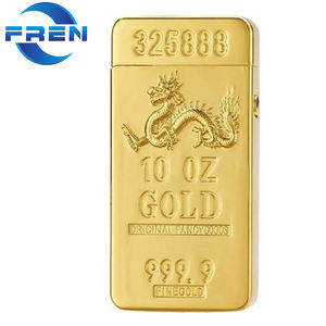 Accendino Elettrico Ricaricabile USB FREN FR-689 Antivento in Lega di Zinco con Doppio Arco a Barra d'Oro, Ecologico, con Fascio a X, Campione Gratuito - Product Image 6