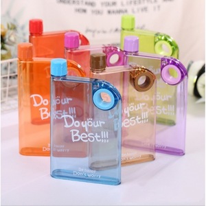 A5 <b>Notebook</b> Water Bottle Set Plastic <b>Square</b> Portable Covered Promotional Drinkware 175g - Product Image 2