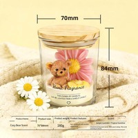 Bougie en forme de marguerite et d'ours mignon, cadeau d'anniversaire populaire sur internet, décoration d'intérieur, cadeau, bougies parfumées