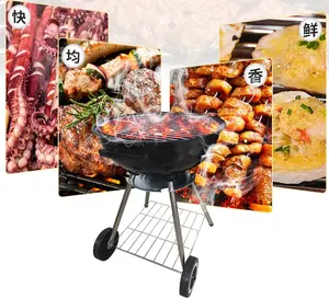 Bouilloire à charbon de bois noir <span class=keywords><strong>Barbecue</strong></span> <span class=keywords><strong>Barbecue</strong></span> <span class=keywords><strong>Barbecue</strong></span> extérieur <span class=keywords><strong>Barbecue</strong></span> Poêle Portable <span class=keywords><strong>Barbecue</strong></span> Rack en vente - Product Image 5