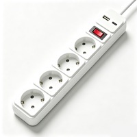 Multiprise électrique européenne avec ports USB et protection contre les surtensions