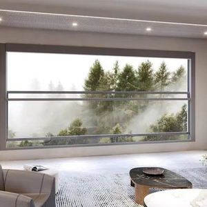 ประตูกิโยตินแบบเลื่อนได้แนวตั้งกระจกอลูมิเนียมแบบพาโนรามาหน้าต่างบ้านระเบียงหน้าต่างยกไฟฟ้าดีไซน์ใหม่ - Product Image 2