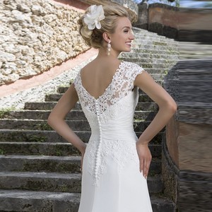 Wedding Dress Mermaid Style Sweetheart Neckline <b>Lace</b> <b>White</b> Full Length - Product Image 4