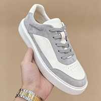 Chaussures de skate décontractées de luxe pour hommes en cuir véritable à lacets, respirantes, légères, pour l'hiver et toutes saisons, semelle extérieure plate en caoutchouc