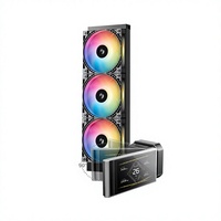 Refroidisseur liquide pour processeur DEEPCOOL LT VISION 360, refroidissement par eau, dissipateur thermique en cuivre avec LED ARGB pour PC de jeu