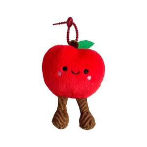 Couple <span class=keywords><strong>rouge</strong></span> <span class=keywords><strong>pomme</strong></span> en peluche pendentif sac créatif poupée de fruits de noël pour enfants porte-clés jouets cadeau - Product Image 5